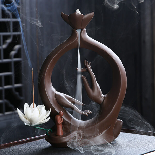 Zen bergamot sandalwood incense burner - Image 4