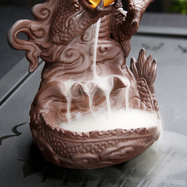 Ceramic Backflow Incense Burner Decoration Purple Sand Sandalwood Incense Burner Home Tea Ceremony Household Incense Burner - Image 5