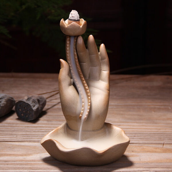 Stoneware Bergamot Guanyin Back Incense Burner - Image 5