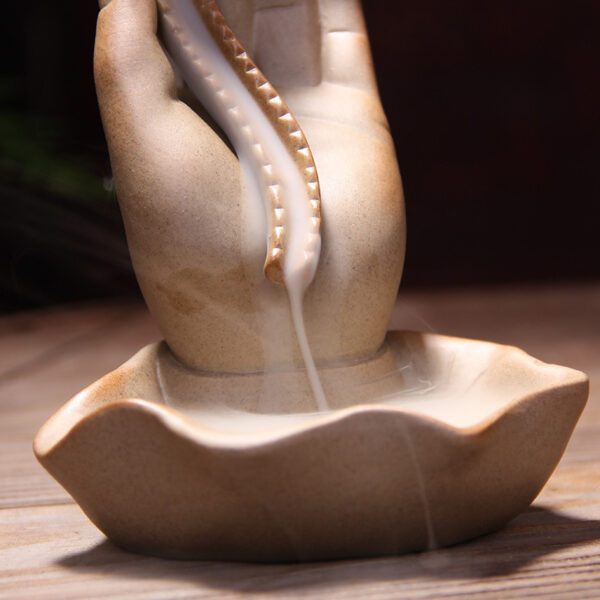Stoneware Bergamot Guanyin Back Incense Burner - Image 2