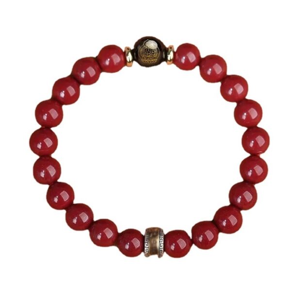 Cinnabar Bracelet Men's Purple Gold Sand Benming Buddha Bracelet - Image 2