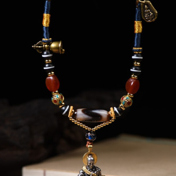 Tibetan Ethnic Style Hand-woven Lanyard Necklace - Image 3