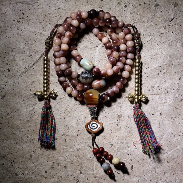 Original Ecological Bloody Natural Camel Bone Bracelet Tibetan Buddhist Beads 108 Pcs - Image 2