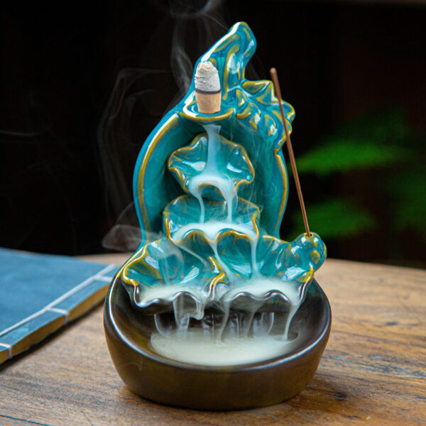 Ceramic Backflow Incense Burner Decoration Creative Gourd Aromatherapy Burner - Image 5