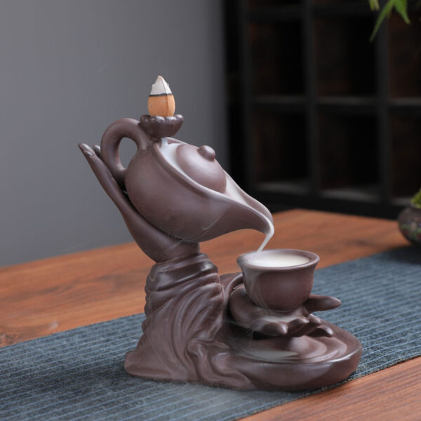 Zisha Backflow Incense Burner Fulinmen Sandalwood - Image 4