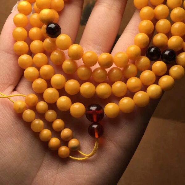 Natural Beeswax Old Honey Beads Bracelet - Image 7