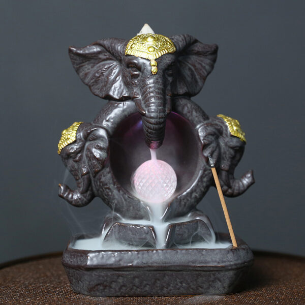Ceramic elephant backflow incense burner - Image 6