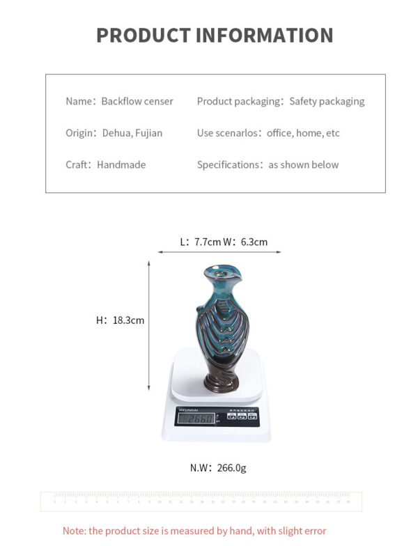 Ceramic Backflow Incense Burner Decoration Creative Gourd Aromatherapy Burner - Image 8