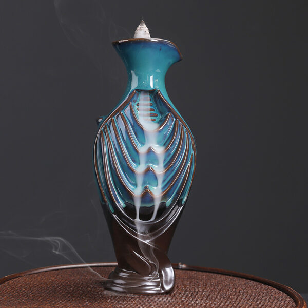 Ceramic Backflow Incense Burner Decoration Creative Gourd Aromatherapy Burner - Image 6