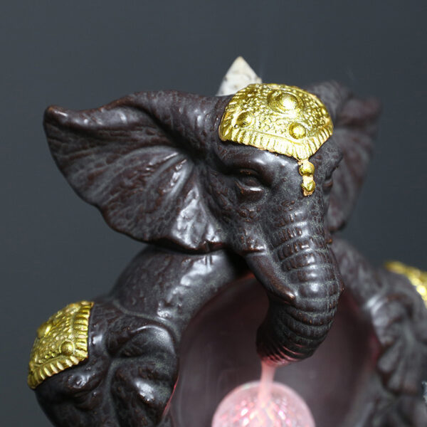 Ceramic elephant backflow incense burner - Image 4