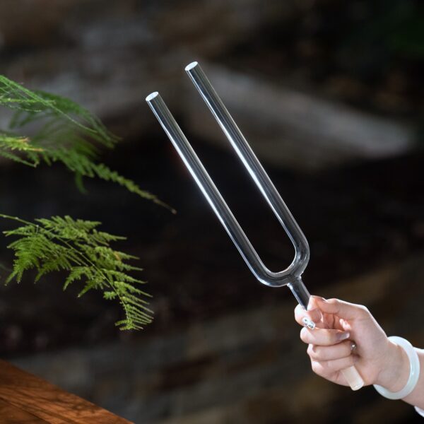 Sound Therapy Transparent Handheld Tuning Fork Meditation Yoga Percussion Instrument