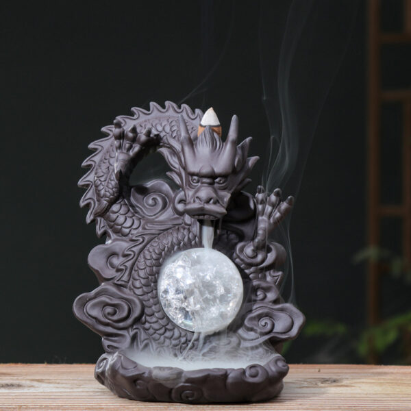 Backflow Incense Burner Ornaments Pottery Indoor Seat Tower - Image 2