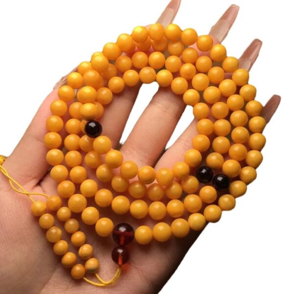 Natural Beeswax Old Honey Beads Bracelet - Image 10